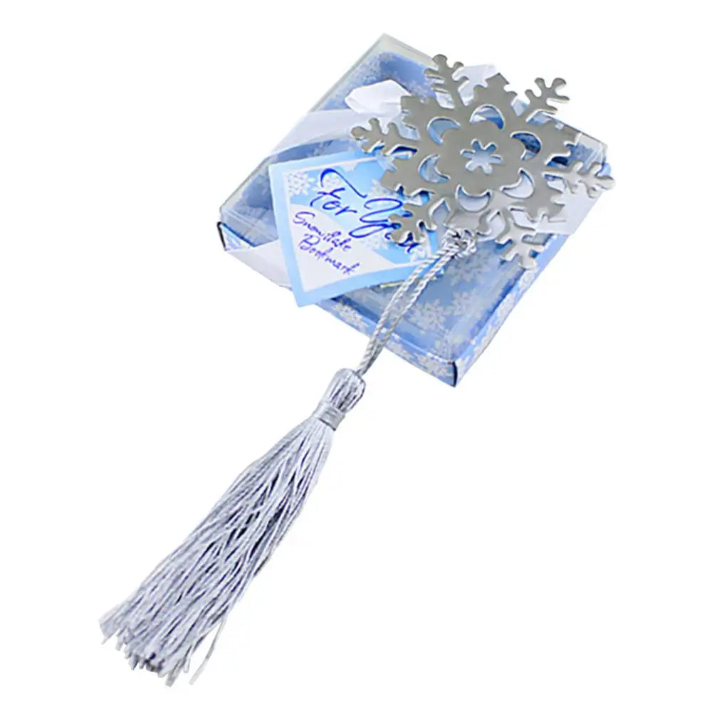 Snowflake Metal Bookmark with Gift Box – Elegant Book Lover Gift Decorative Bookmark PRIMED