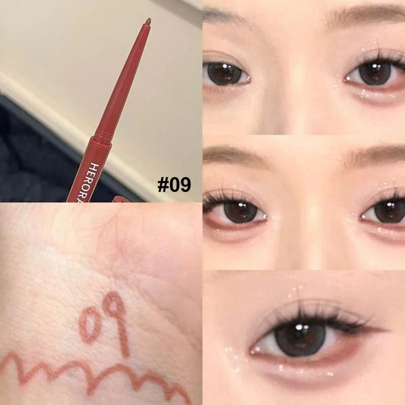 10-Color Waterproof Eyeliner Pencil – High Pigment Matte Gel