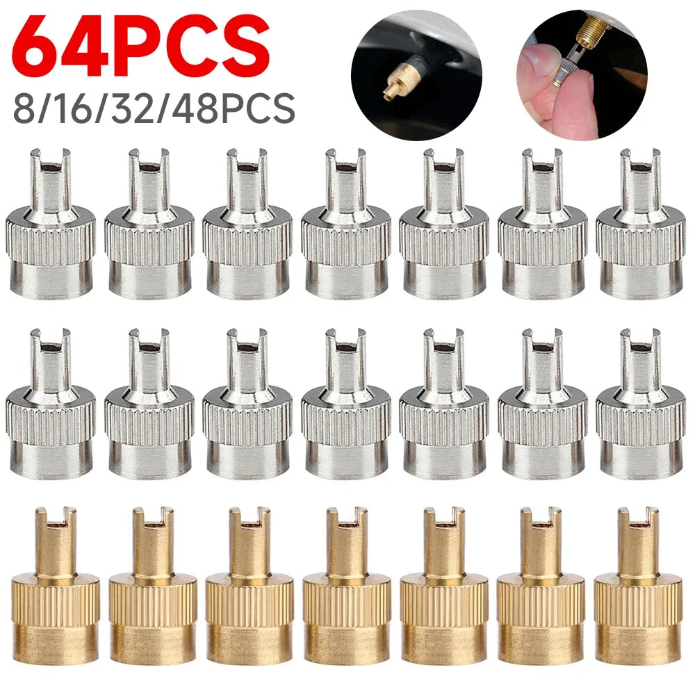 8-Pack Copper Valve Stem Caps with Core Remover – Schrader Valve Stem Caps PRIMED