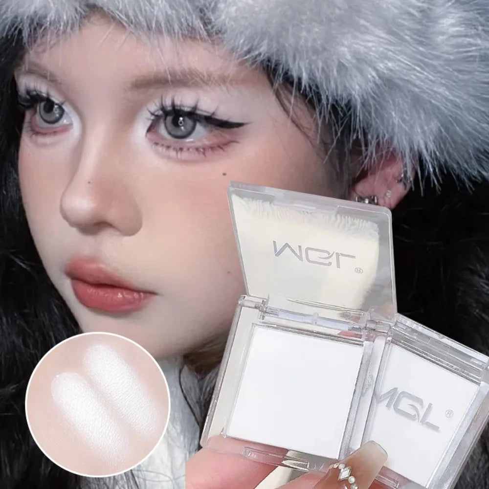 Matte White Eyeshadow & Highlighter Powder | Long-Lasting Eyeshadow Highlighter PRIMED
