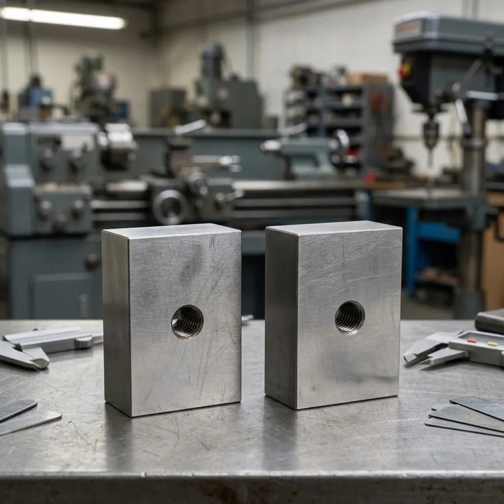 1-2-3 Steel Setup Blocks 1"×2"×3" Matched Pair – 1 Hole