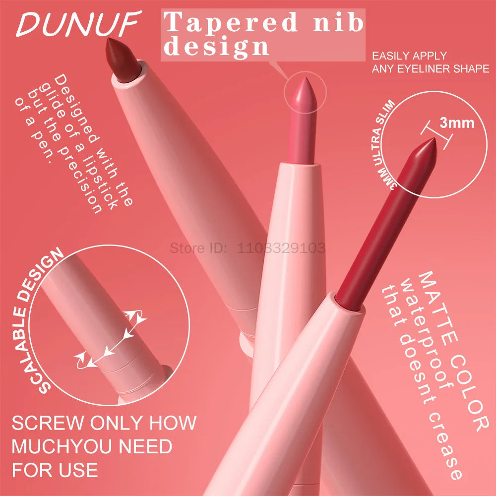 Waterproof Matte Lip Liner Pencil – 12 Colors Long-Lasting Lip Liner Pencil PRIMED