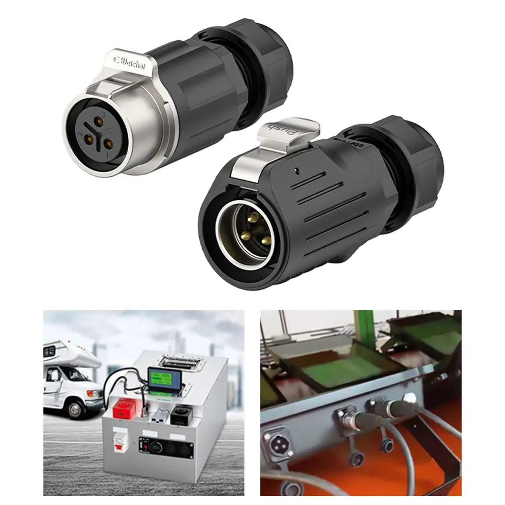 LP-20 IP68 Waterproof Aviation Connector 2P 3P 4P – 2-Pack Waterproof Connector PRIMED
