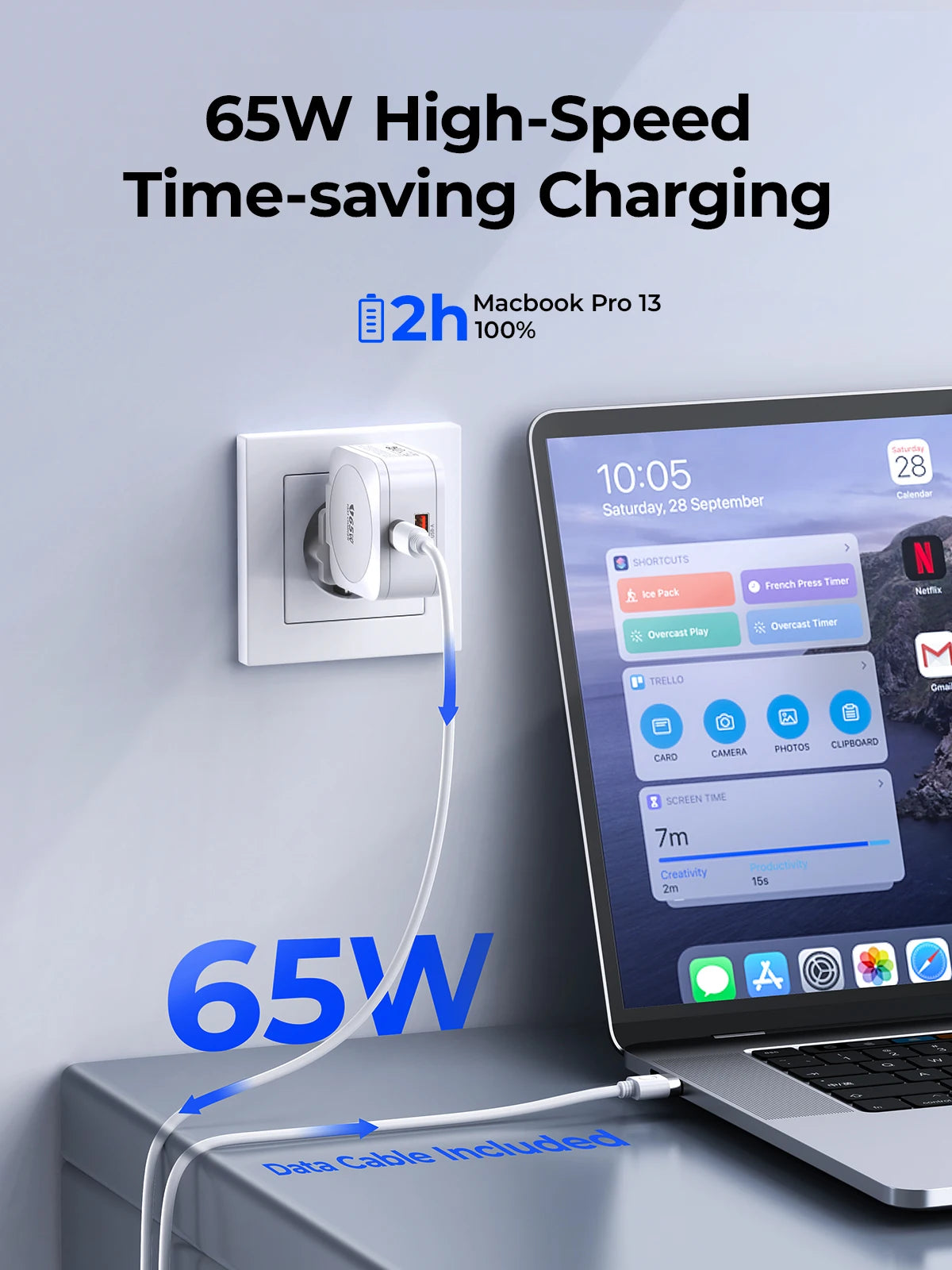 ORICO 65W GaN USB-C Fast Charger – iPhone, Laptop & More GaN USB-C Charger PRIMED