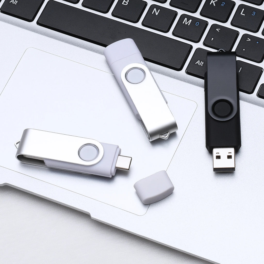 Custom Logo USB Flash Drive Type-C & USB 2.0 Gift Box USB Flash Drive PRIMED
