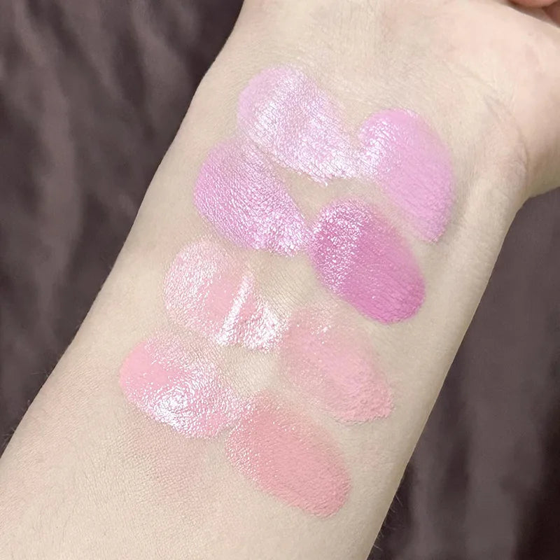 DIKALU 4-Color Cream Blush Palette – Pink Peach Natural Glow Cream Blush Palette PRIMED
