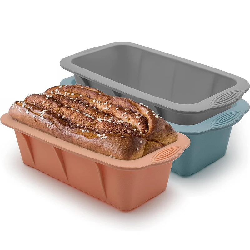 LMETJMA Silicone Loaf Pan – Non-Stick Bread & Meatloaf Mold Silicone Loaf Pan PRIMED