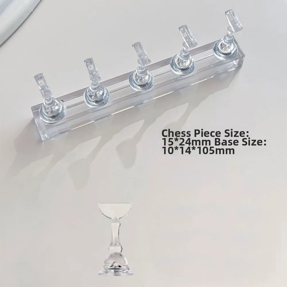 5-Pack Magnetic Nail Art Display Stand – Crystal Base Holder