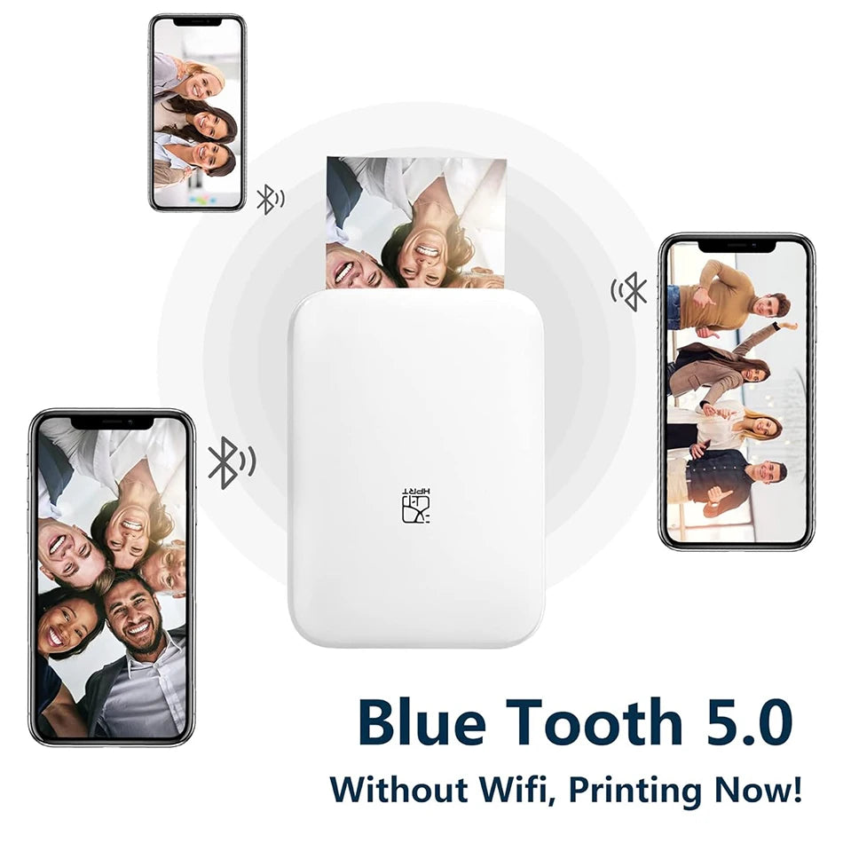 HPRT MT53 Pocket Photo Printer 2x3" Wireless Bluetooth Zink Pocket Photo Printer PRIMED