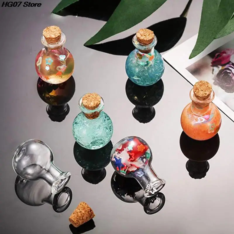 10 Pcs Mini Cork Glass Bottles – DIY Wishing & Potion Vials Mini Glass Vials PRIMED