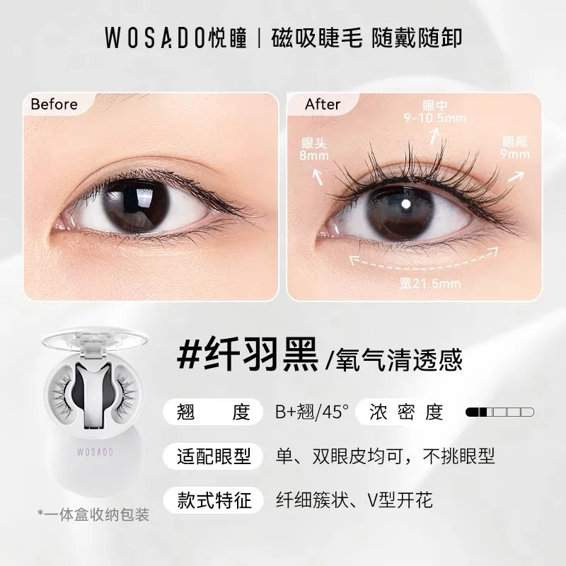 Magnetic False Eyelashes – No Adhesive Reusable Lash Clip Magnetic False Eyelashes PRIMED bxyh China Mainland