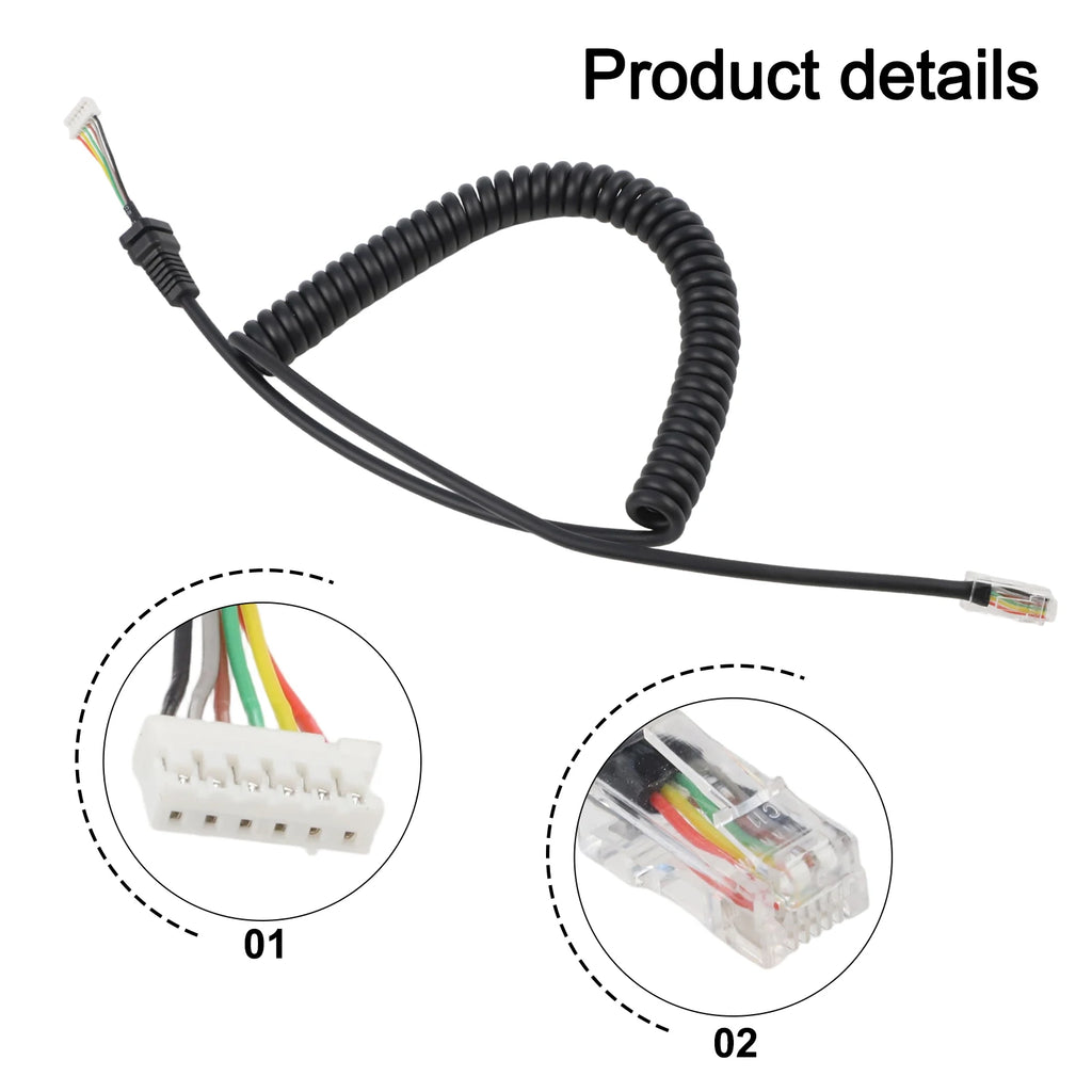 Replacement Mic Coil Cable for Yaesu FT-7800 FT-8800 FT-8900 Microphone Coil Cable PRIMED