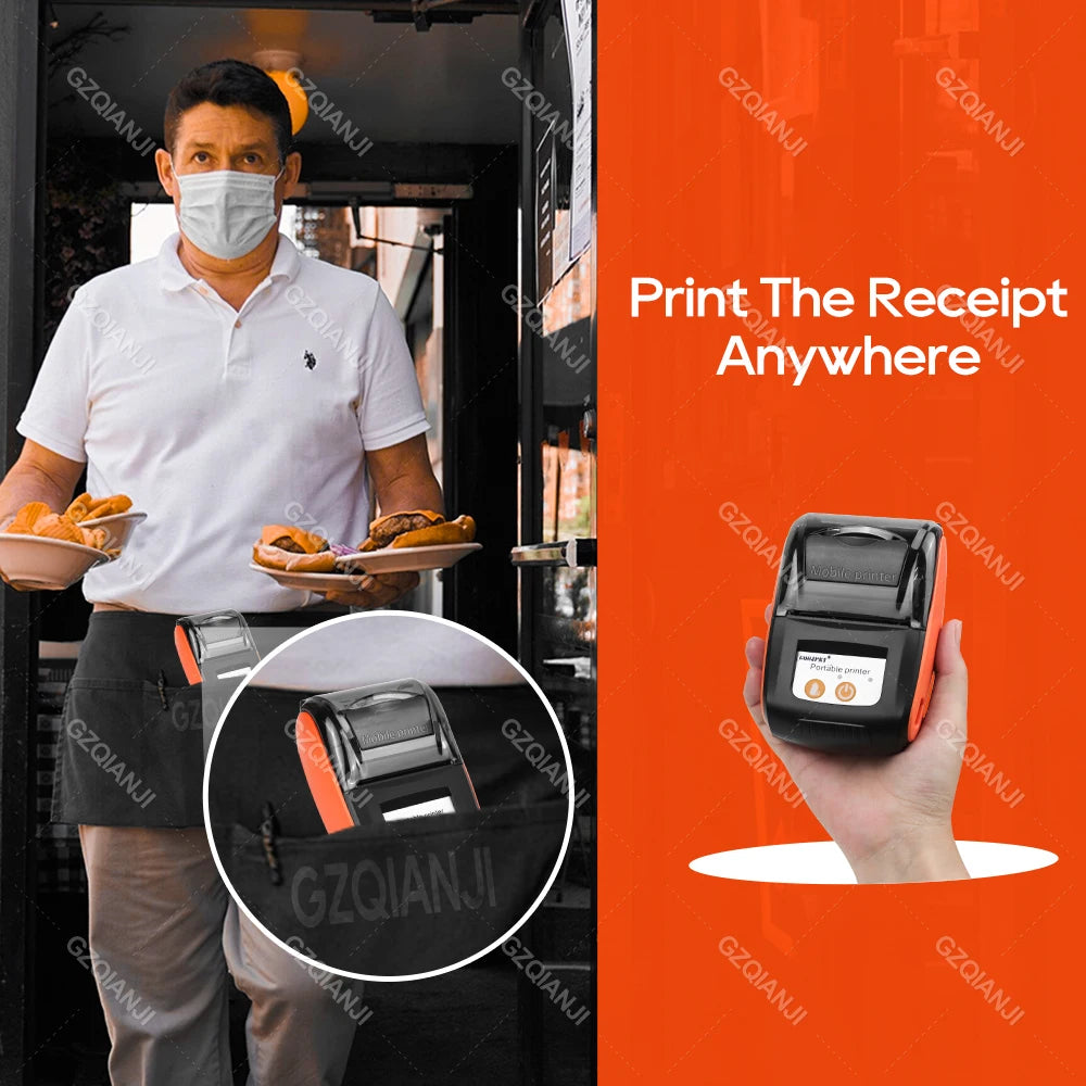 58mm Bluetooth Thermal Receipt Printer – iOS Android Windows Thermal Receipt Printer PRIMED
