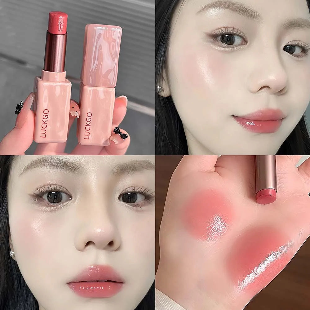 Rose Mirror Jelly Lipstick – Nude Moisturizing Lip Tint & Gloss