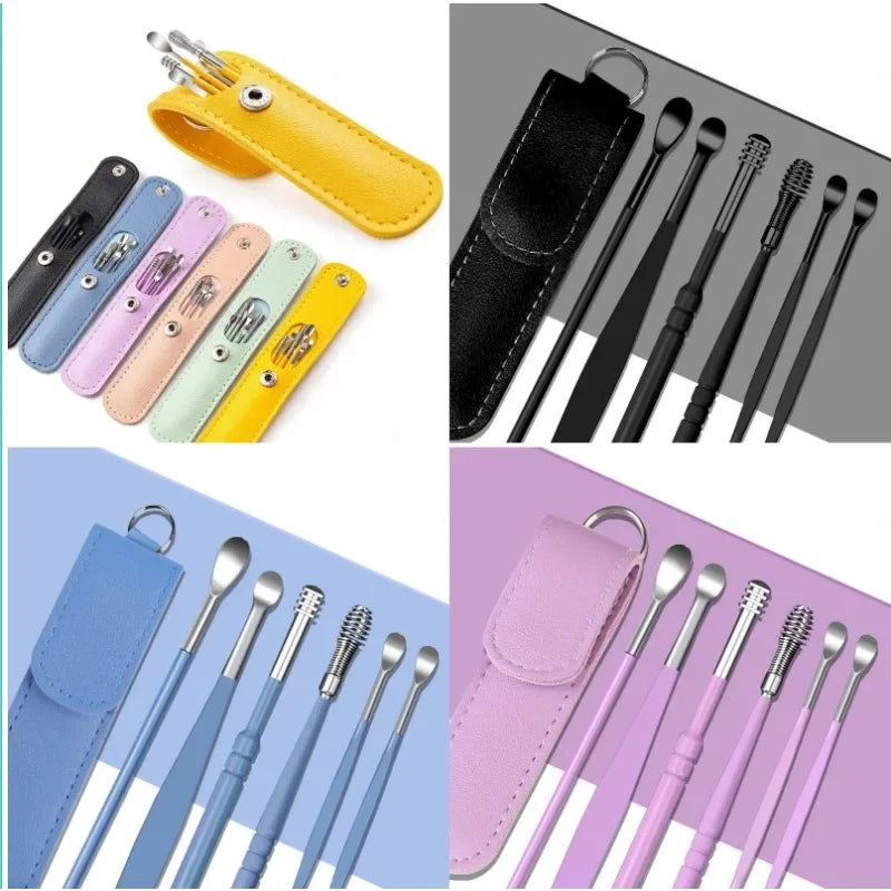 Stainless Steel Double-Head Spiral Ear Cleaning Spoon Tool