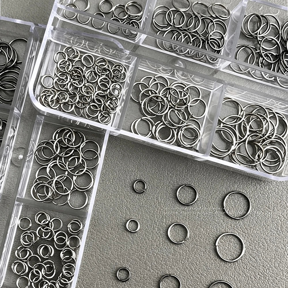 Punk Ring Rivets Nail Art Charms 6-Grid Box | 3D DIY Decor Nail Art Charms PRIMED