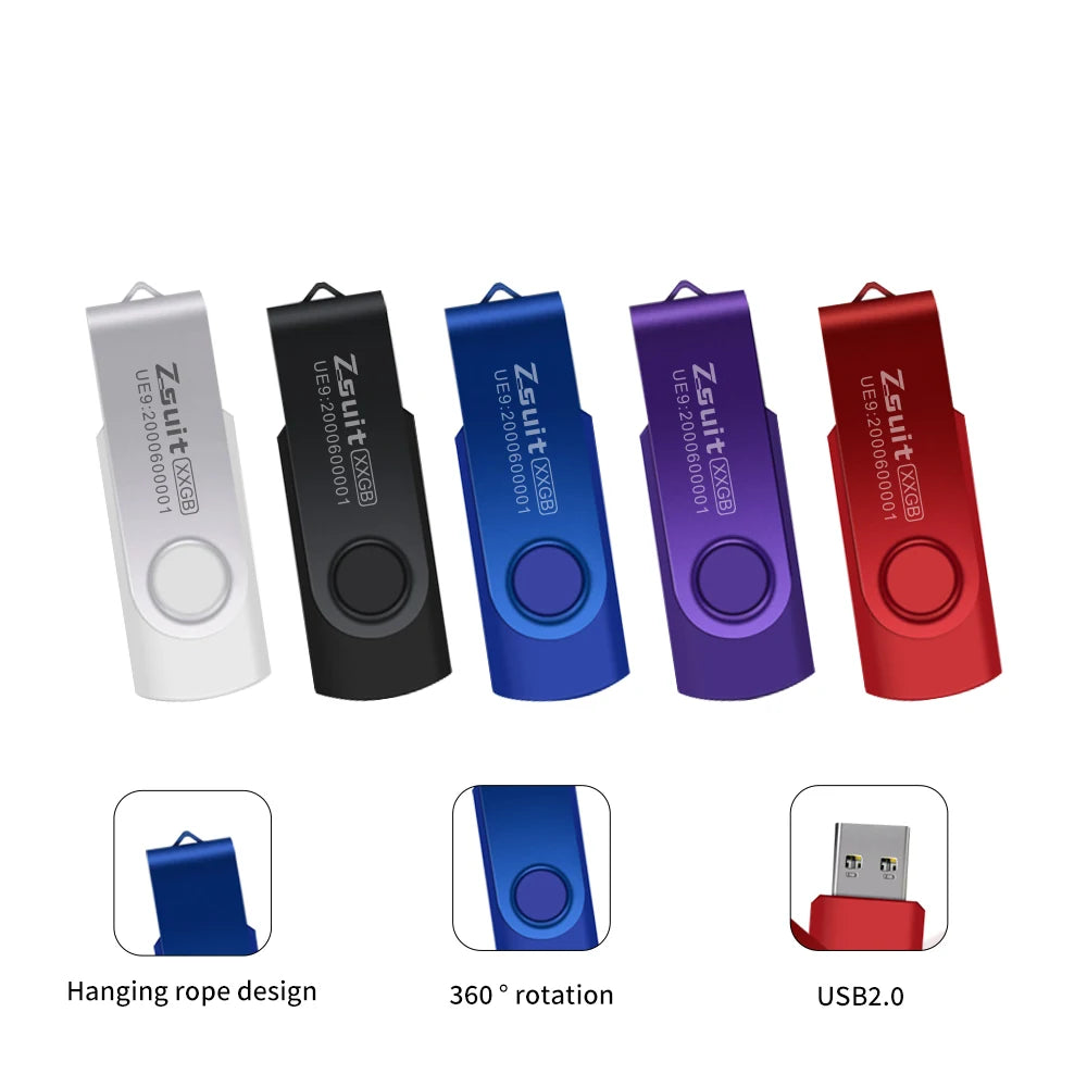 Z-suit Metal USB Flash Drive 128GB 64GB 32GB High Speed USB Flash Drive PRIMED