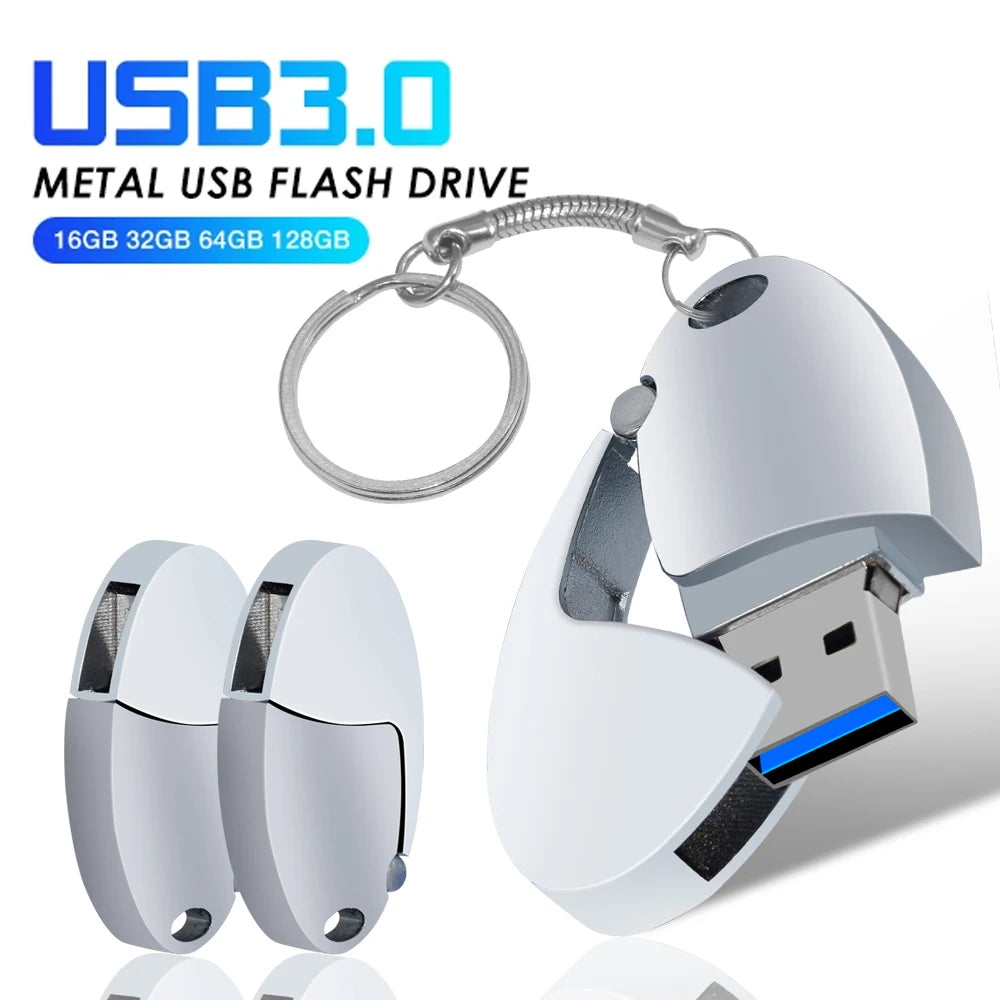 Rotating USB 3.0 Flash Drive 8GB–128GB with Key Chain USB Flash Drive PRIMED