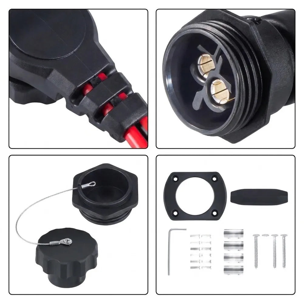 MKR-28 Trolling Motor Connector Male Female – 60A 48V IP68 Marine Motor Connector PRIMED