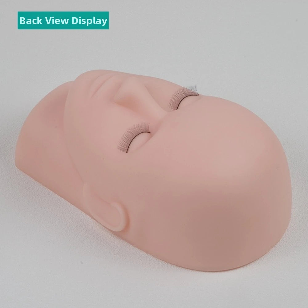 Silicone Eyelash Extension Practice Head | 3D Training Model