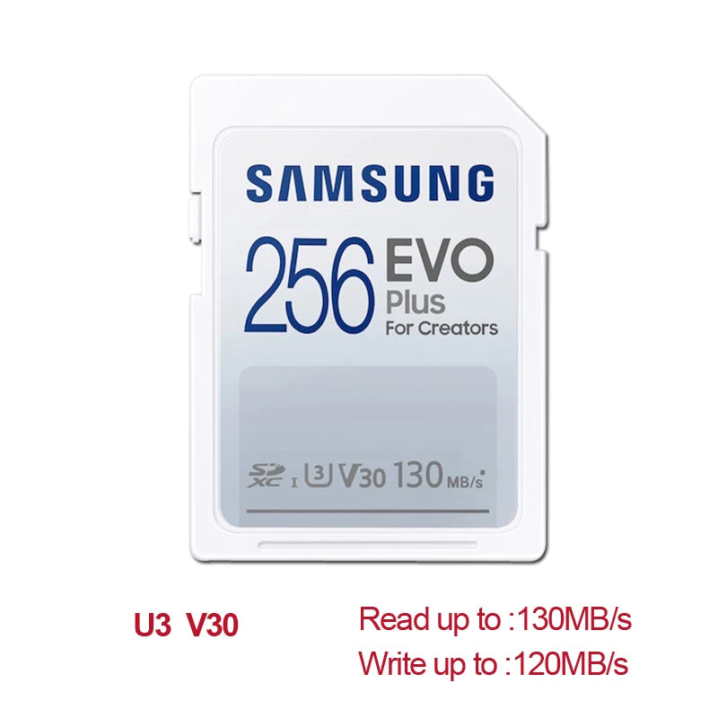 Samsung EVO Plus SD Card 32GB–256GB | Up to 130MB/s Flash Memory Card PRIMED 256GB