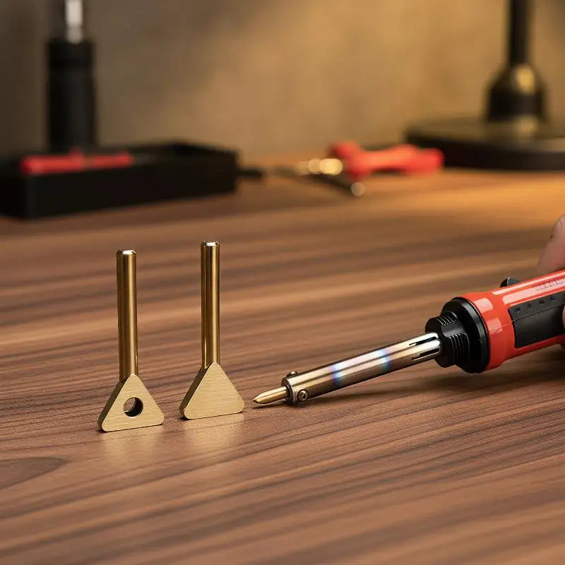 3-Piece Copper Soldering Iron Tips – Multi-Shape Craft Set Soldering Iron Tips PRIMED