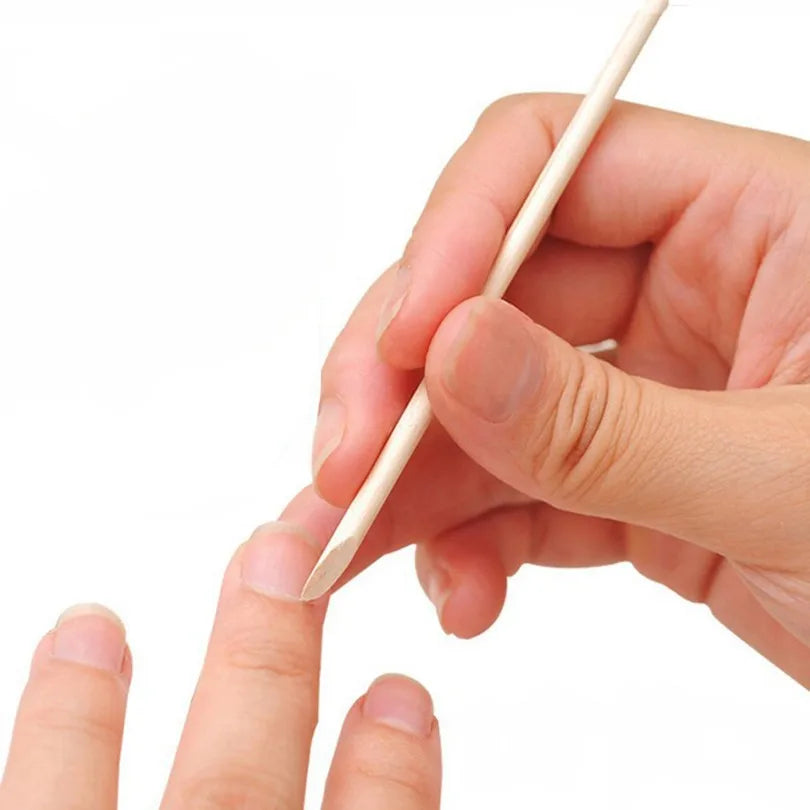 Wood Nail Cuticle Sticks Double-Ended Orange Sticks 100/200/500Pcs
