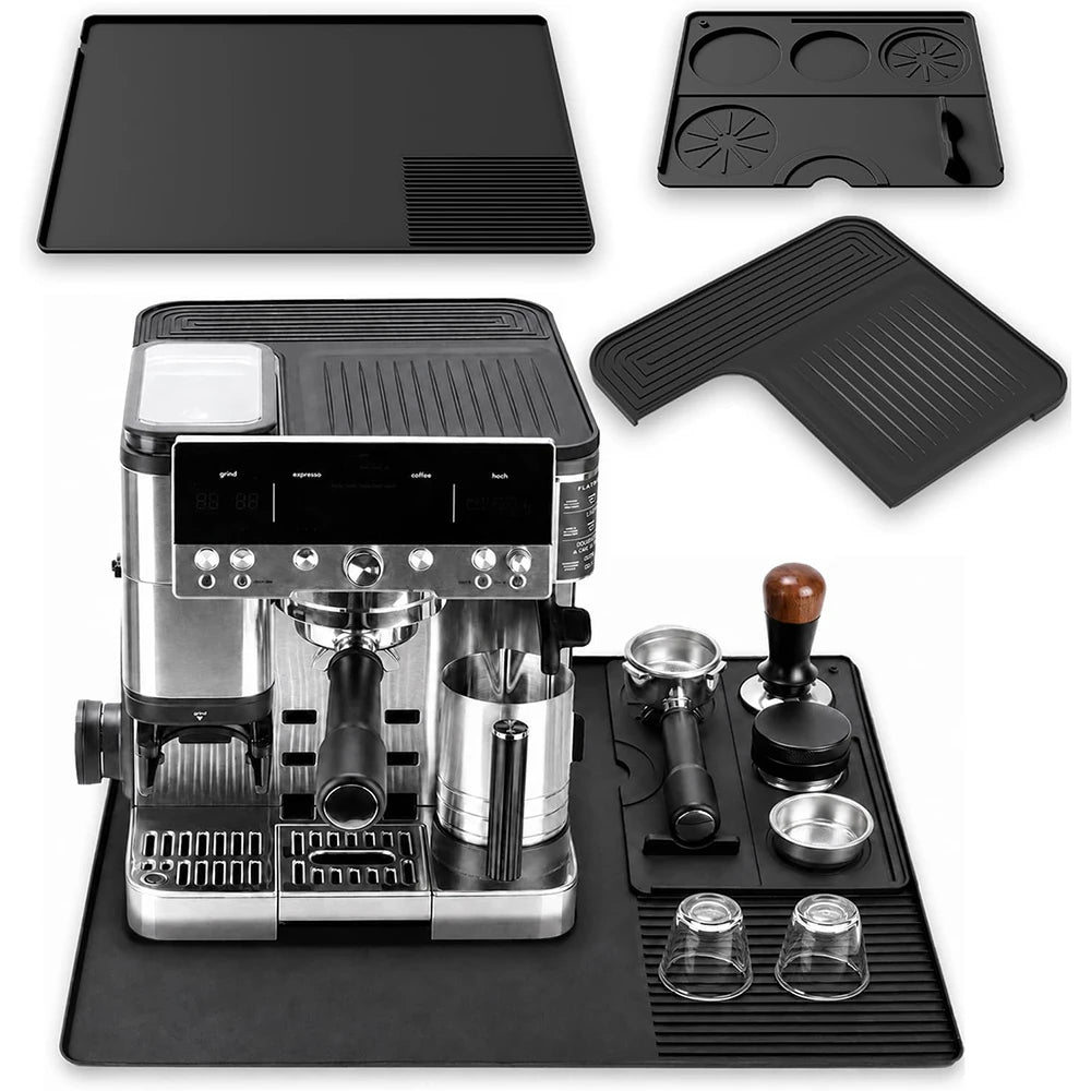 Silicone Coffee Mat Set for Ninja ES601 ES701 – Non-Slip Pad Coffee Machine Mat PRIMED
