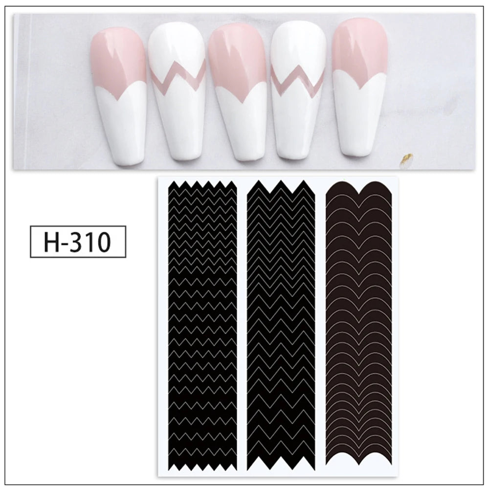 Nail Art Stencils & French Manicure Spray Templates