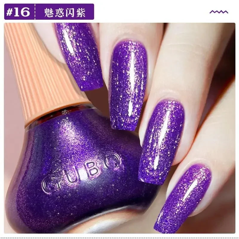 Glitter Gel Nail Polish Quick Dry Autumn Coffee Tones 12ml