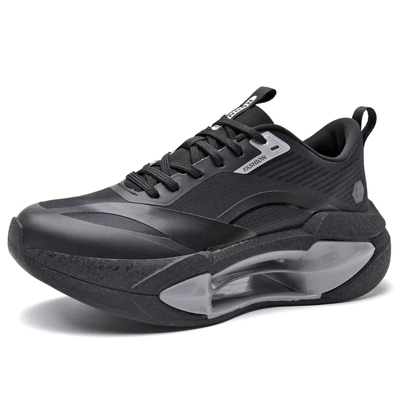 LETCOMFIT Carbon Plate Running Shoes Men – Lightweight Racer Carbon Plate Running Shoes PRIMED 42 black