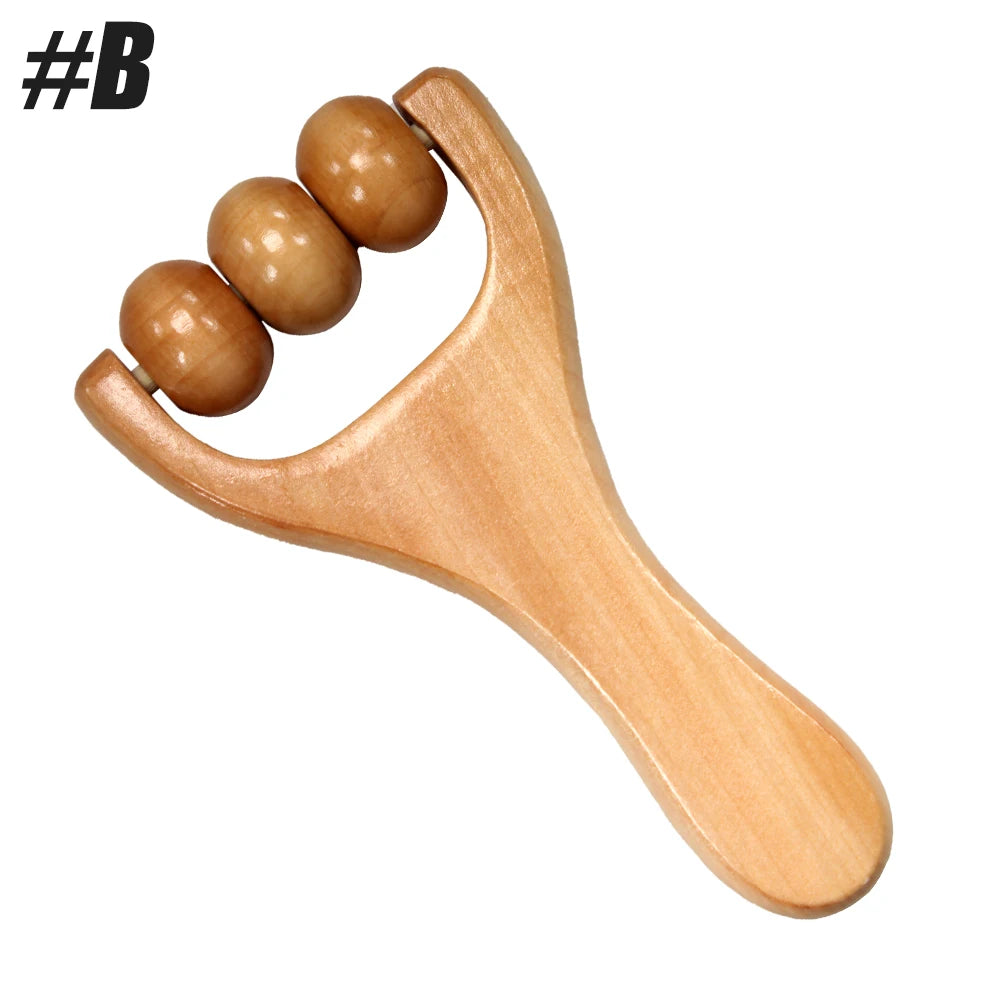 Wooden Massage Roller – Neck, Back & Full Body Massager