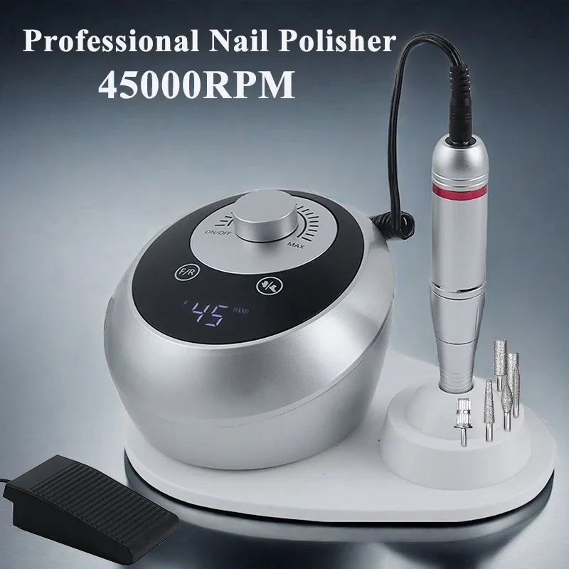 45000 RPM Electric Nail Drill Machine for Gel & Manicure Electric Nail Drill PRIMED