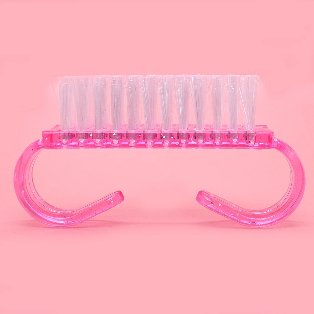 U-Shaped Mini Nail Cleaning Brush – Soft Bristle Manicure Tool