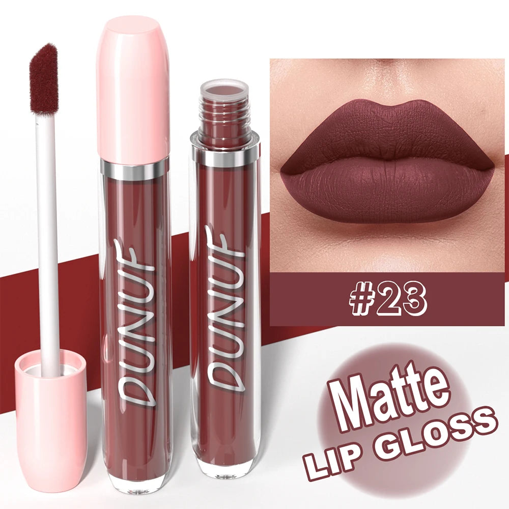 Velvet Matte Liquid Lip Gloss 25 Colors – Waterproof & Long-Lasting
