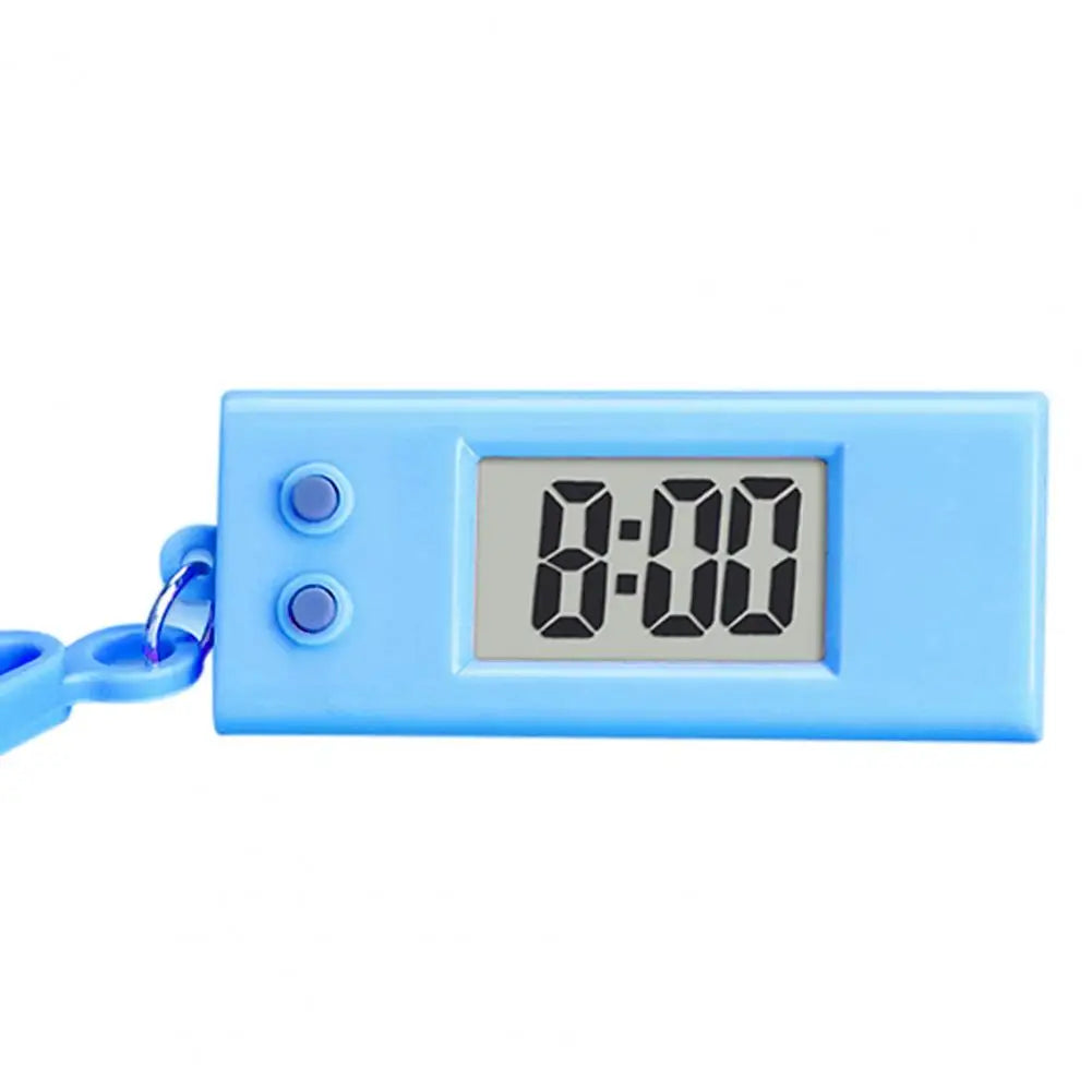 Triangle Mini LCD Digital Clock Keychain – Silent Desk Clock Digital Alarm Clock PRIMED Sky Blue