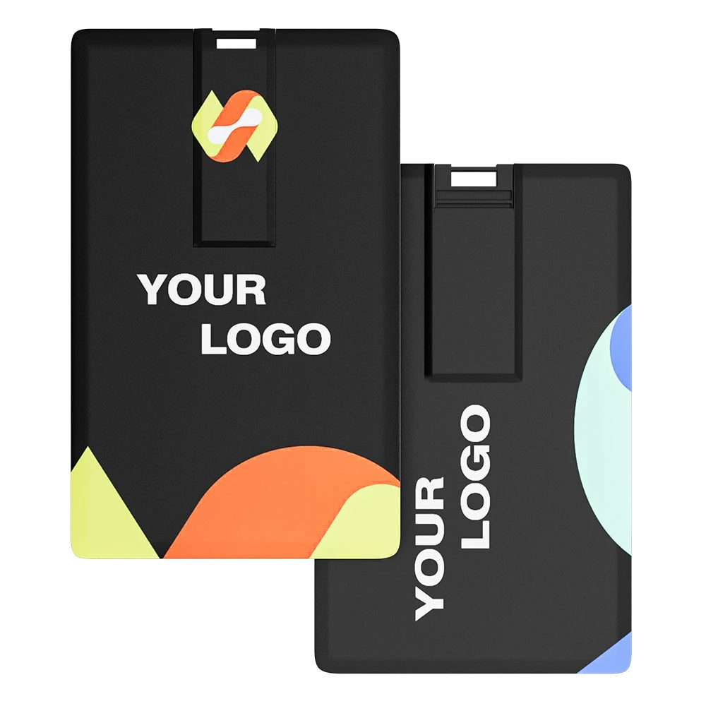 Custom Logo USB Flash Drive Card Style 32GB 64GB 128GB Custom USB Flash Drive PRIMED