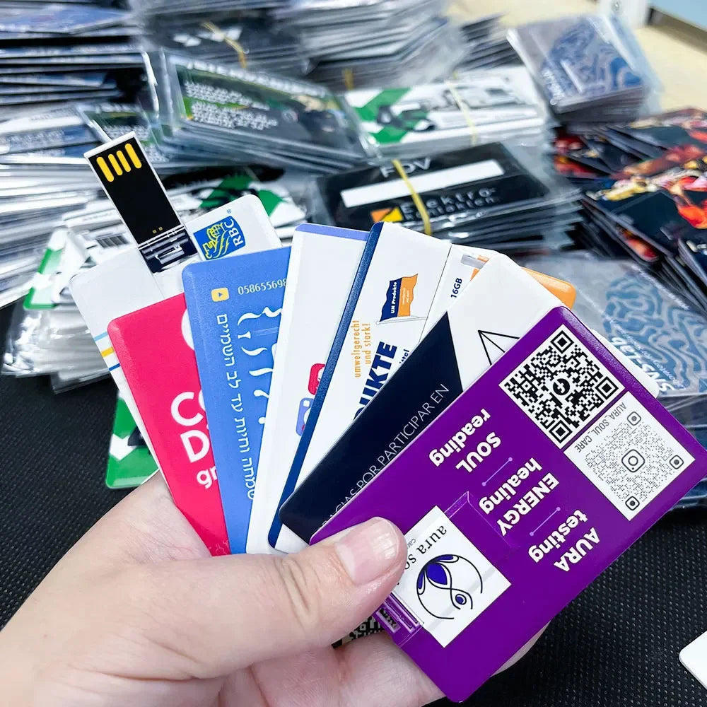 Custom Logo Credit Card USB Flash Drives 1–64GB | Bulk 10–100 USB Flash Drive PRIMED