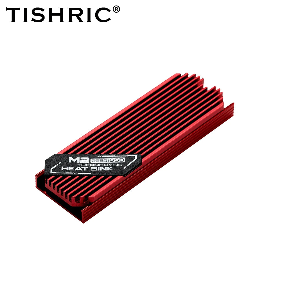 TISHRIC M.2 2280 NVMe SSD Aluminum Heatsink & Thermal Pad SSD Heatsink Cooler PRIMED Red China Mainland