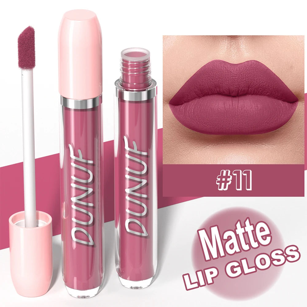 Velvet Matte Liquid Lip Gloss 25 Colors – Waterproof & Long-Lasting