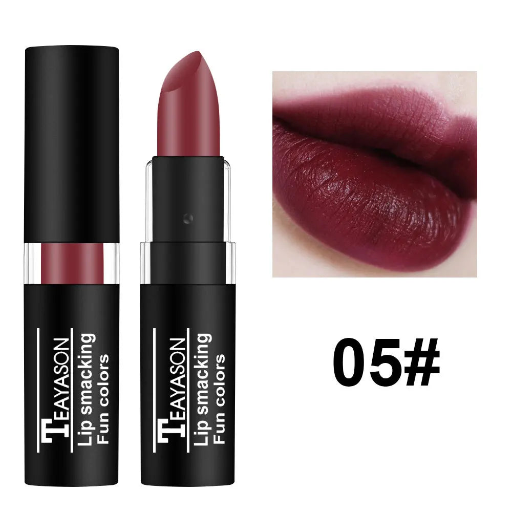 TEAYASON Matte Lipstick 12 Colors Waterproof Long-Lasting Lip Stain