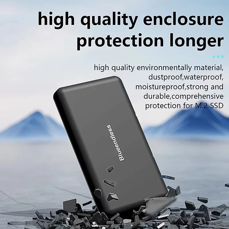 4-Slot M.2 SSD Case – Shockproof 2280 SATA NVMe Storage Box SSD Storage Case PRIMED