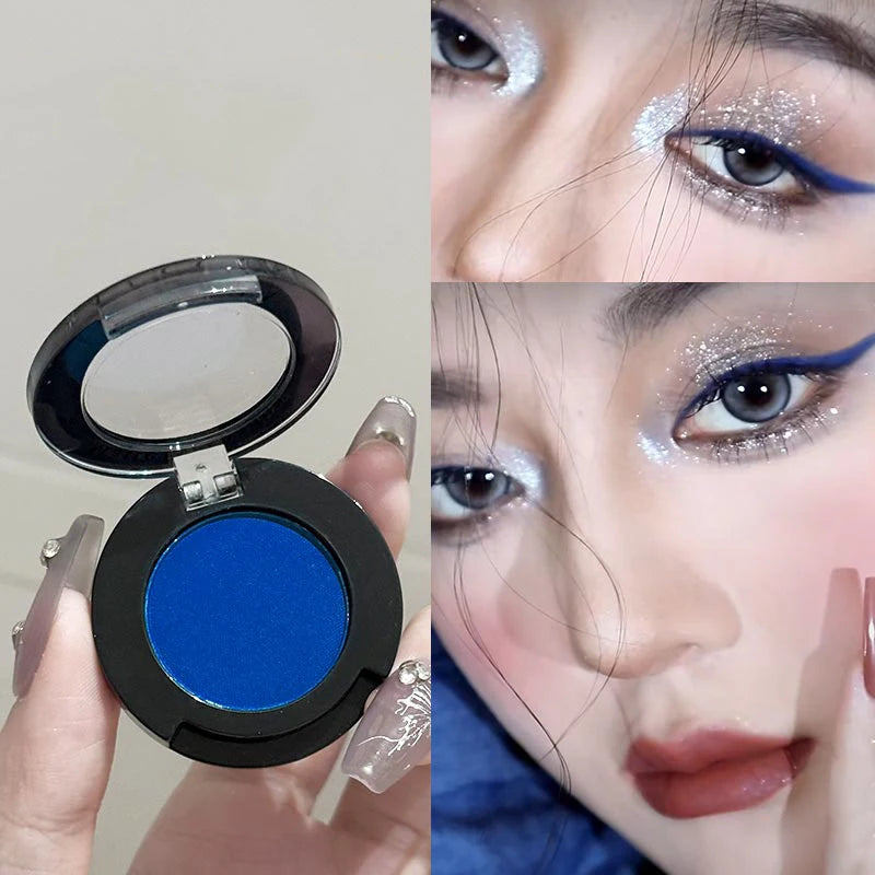 Klein Blue Smoky Eyeshadow Single Pan – Matte Waterproof Pigment Single Eyeshadow Pan PRIMED