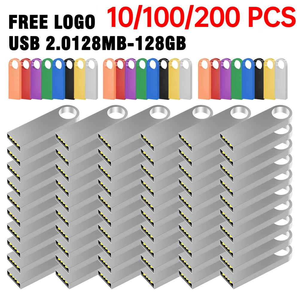 Custom Logo USB 2.0 Flash Drive 1GB–64GB | Bulk 10–200 Pcs USB Flash Drive PRIMED
