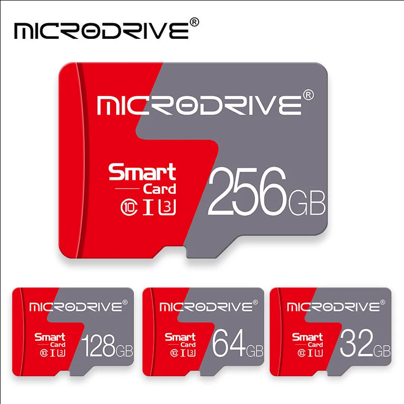 MicroDrive Micro SD Card Class 10 U3 V30 A2 4GB–256GB Flash Memory Card PRIMED