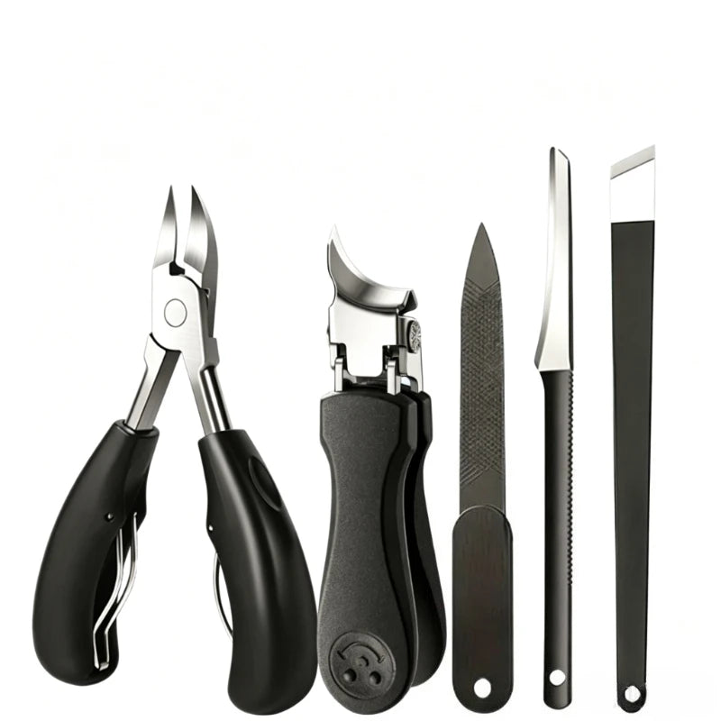 Stainless Steel Manicure & Pedicure Set – Nail Clippers & File Manicure Pedicure Set PRIMED 5 Pcs Set