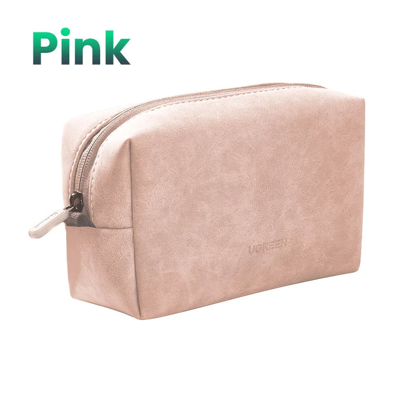 UGREEN Leather Digital Organizer Bag – Cables & Accessories Digital Accessories Organizer PRIMED Pink Russian Federation