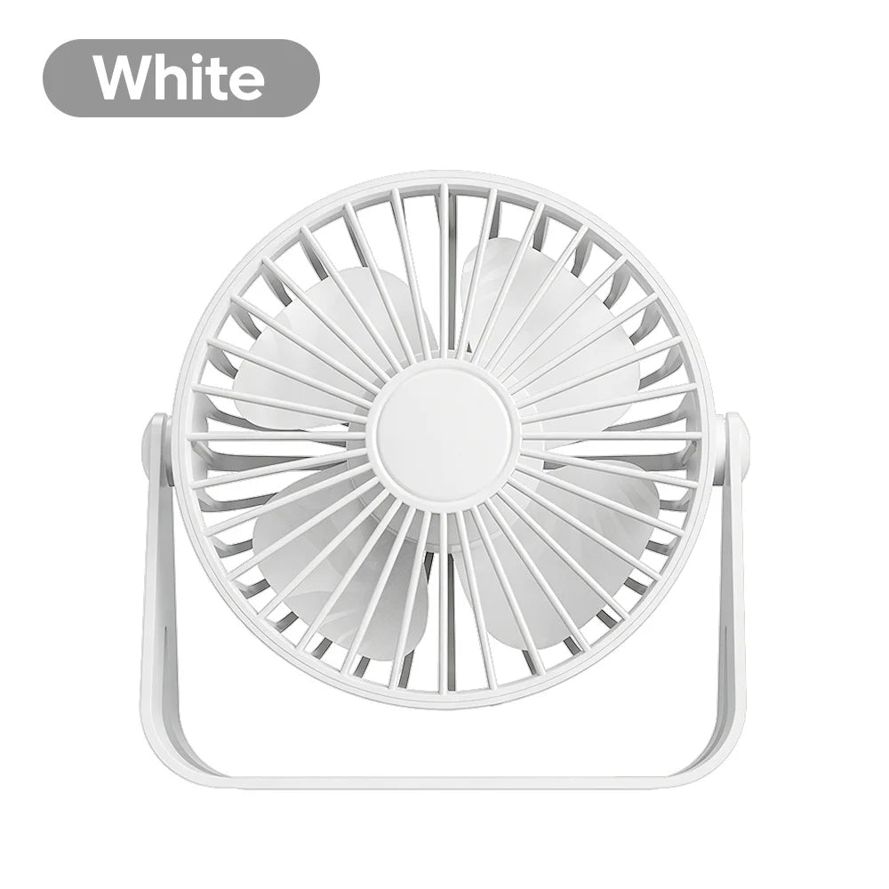 USB Desktop Mini Fan – Portable Table Fan Home Office Dorm USB Desktop Fan PRIMED White-style A