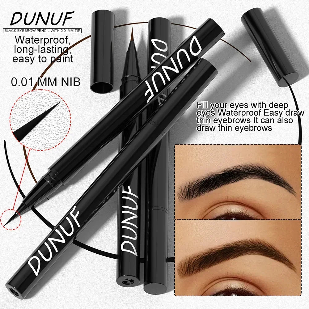 Ultra-Fine Waterproof Liquid Eyebrow Pencil – Black & Brown Liquid Eyebrow Pencil PRIMED