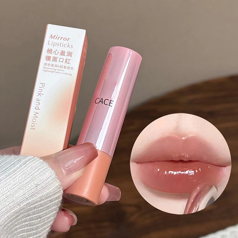 CACE Mirror Lip Gloss – Waterproof Moisturizing Solid Lipstick